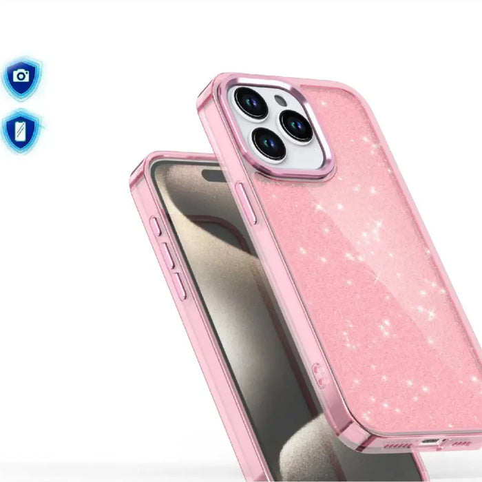 Кейс Glitter Case за iPhone 16 Pro Max розов/брокат