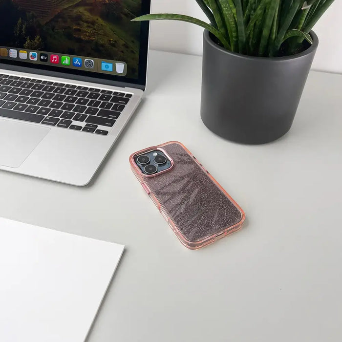 Кейс Glitter Case за iPhone 16 Pro Max розов/брокат