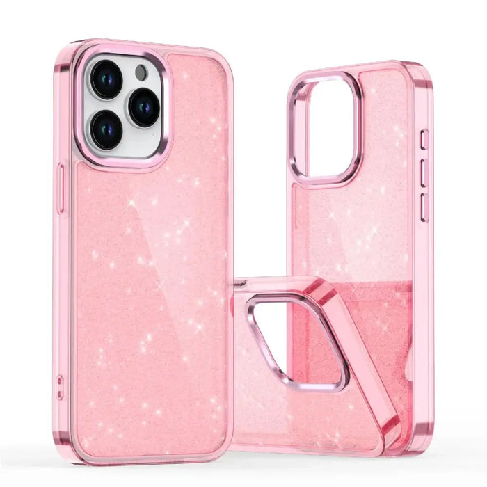 Кейс Glitter Case за iPhone 16 Pro розов/брокат