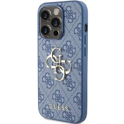 Кейс Guess 4G Big Metal Logo за iPhone 15 Pro Max син