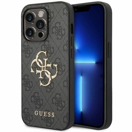 Кейс Guess 4G Big Metal Logo за iPhone 15 Pro Max сив