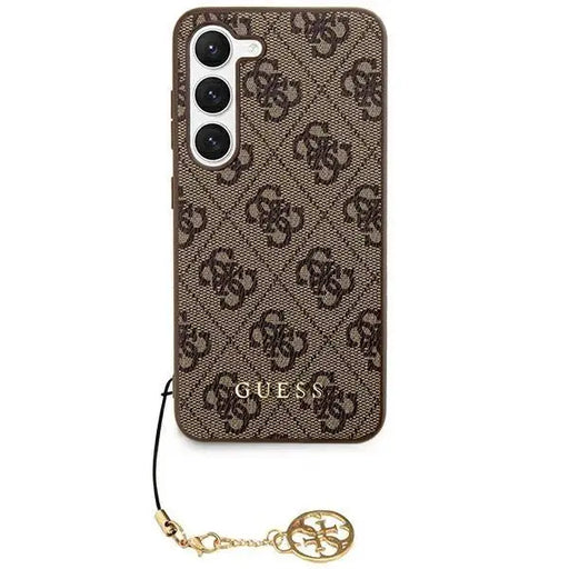 Кейс Guess 4G Charms Collection за Samsung Galaxy S24 кафяв