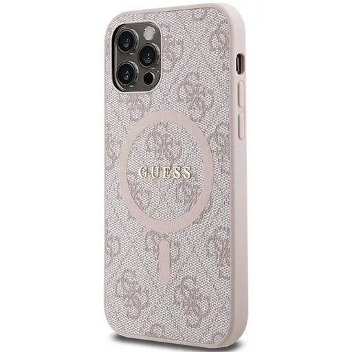 Кейс Guess 4G Collection Leather Metal Logo MagSafe