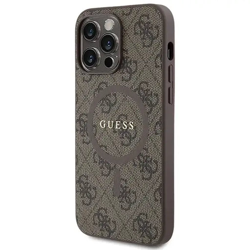 Кейс Guess 4G Collection Leather Metal Logo MagSafe