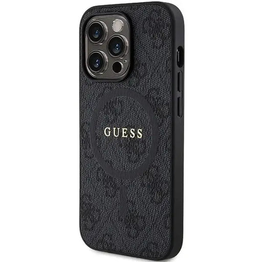 Кейс Guess 4G Collection Leather Metal Logo MagSafe