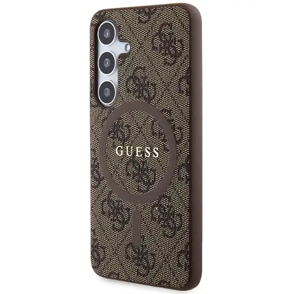 Кейс Guess 4G Collection Leather Metal Logo MagSafe