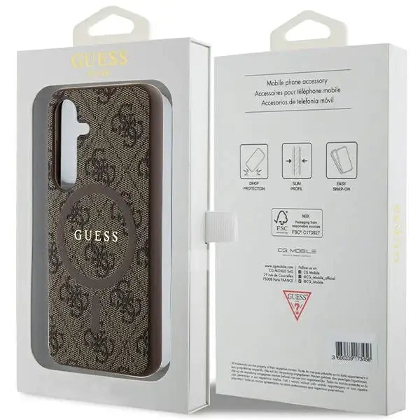 Кейс Guess 4G Collection Leather Metal Logo MagSafe