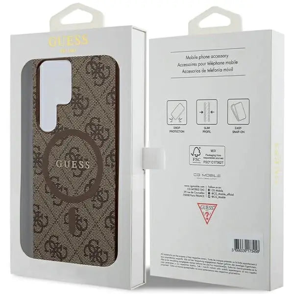 Кейс Guess 4G Collection Leather Metal Logo MagSafe