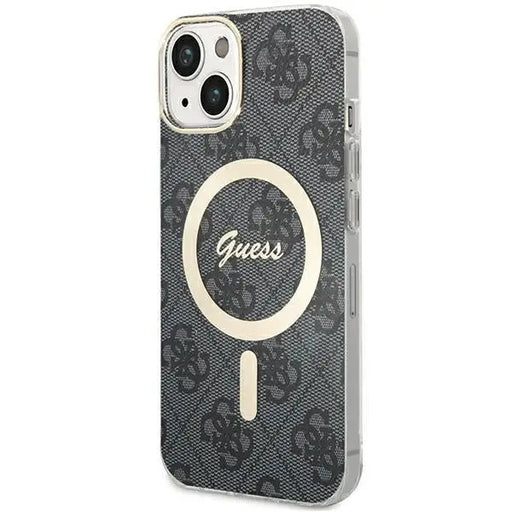Кейс Guess 4G MagSafe за iPhone 15 Plus / 14 черен