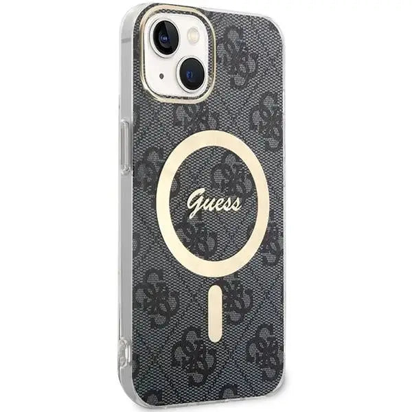 Кейс Guess 4G MagSafe за iPhone 15 Plus / 14 черен