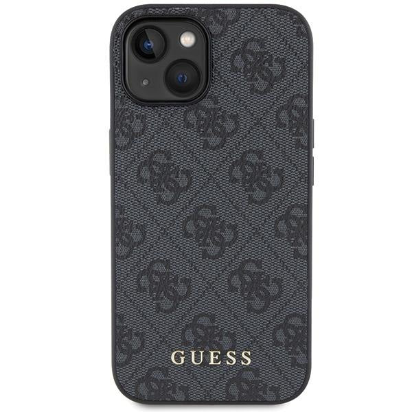 Кейс Guess 4G Metal Gold Logo за iPhone 15 Plus сив