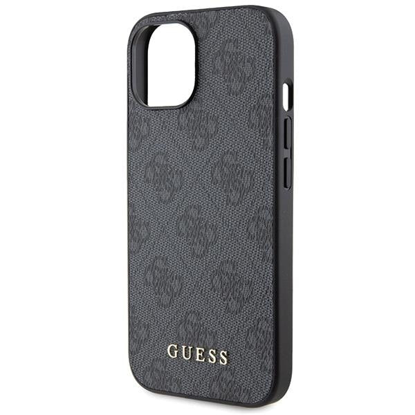 Кейс Guess 4G Metal Gold Logo за iPhone 15 Plus сив