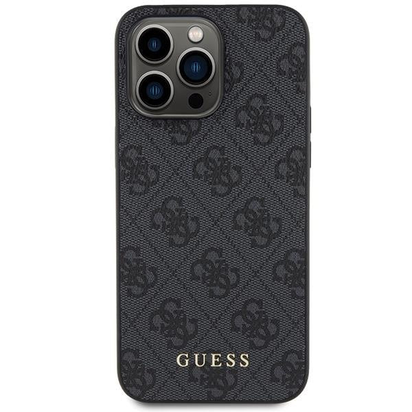 Кейс Guess 4G Metal Gold Logo за iPhone 15 Pro сив