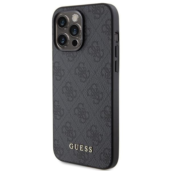Кейс Guess 4G Metal Gold Logo за iPhone 15 Pro сив