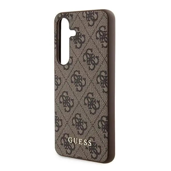 Кейс Guess 4G Metal Gold Logo за Samsung Galaxy A55 кафяв