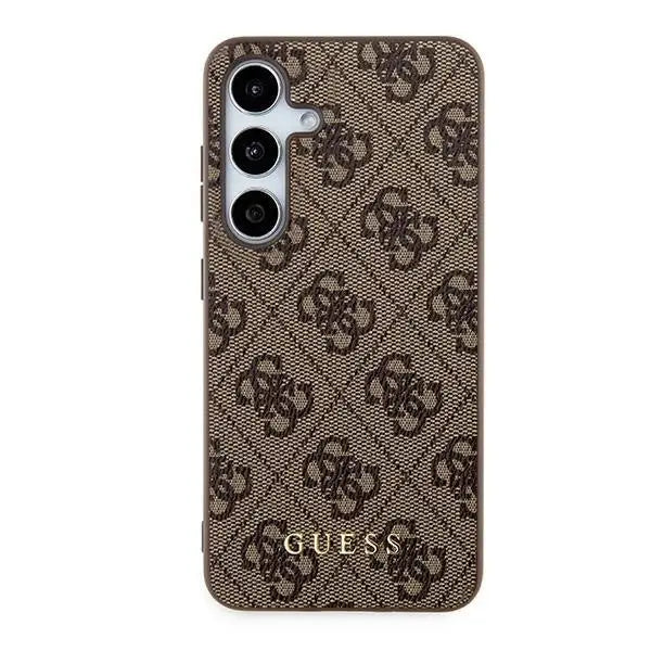 Кейс Guess 4G Metal Gold Logo за Samsung Galaxy S24 кафяв