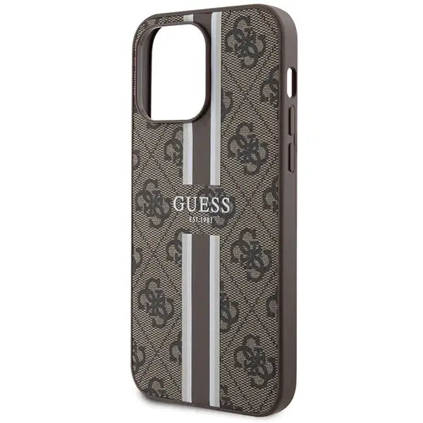 Кейс Guess 4G Printed Stripes MagSafe за iPhone 15