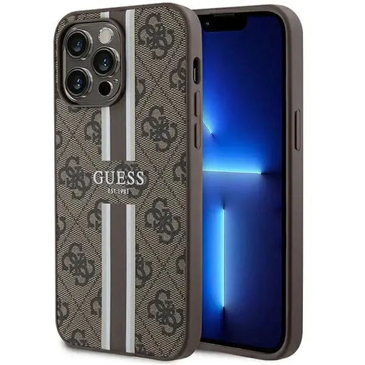 Кейс Guess 4G Printed Stripes MagSafe за iPhone 15