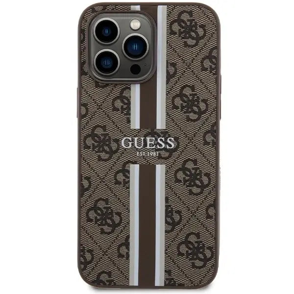 Кейс Guess 4G Printed Stripes MagSafe за iPhone 15