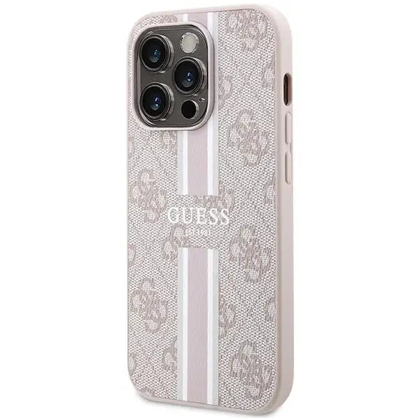 Кейс Guess 4G Printed Stripes MagSafe за iPhone 15