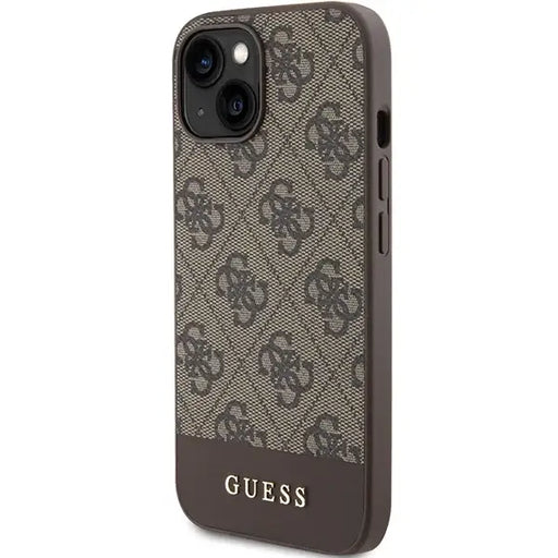 Кейс Guess 4G Stripe Collection за iPhone 15 / 14 13 кафяв