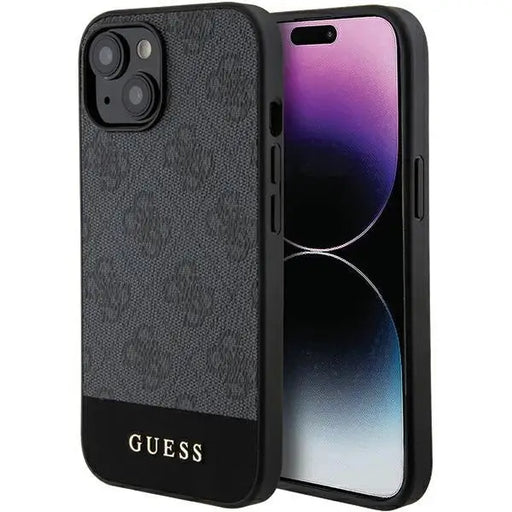 Кейс Guess 4G Stripe Collection за iPhone 15 / 14 13 сив