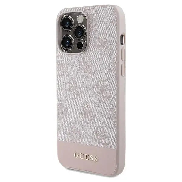 Кейс Guess 4G Stripe Collection за iPhone 15 Pro Max розов