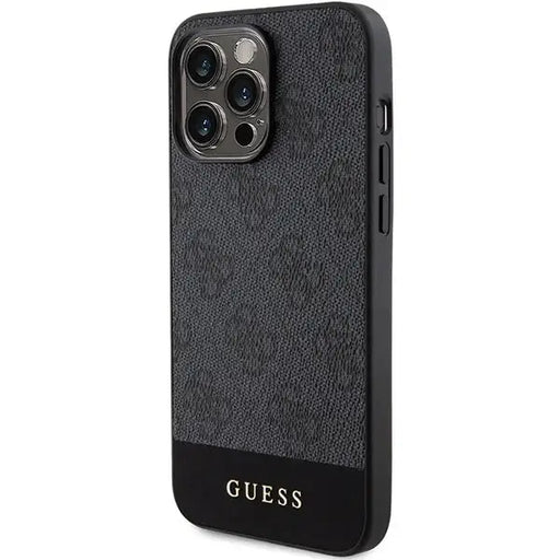 Кейс Guess 4G Stripe Collection за iPhone 15 Pro Max сив