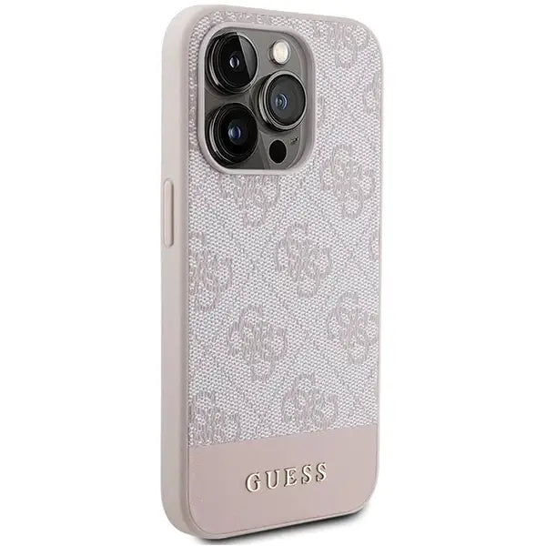 Кейс Guess 4G Stripe Collection за iPhone 15 Pro розов