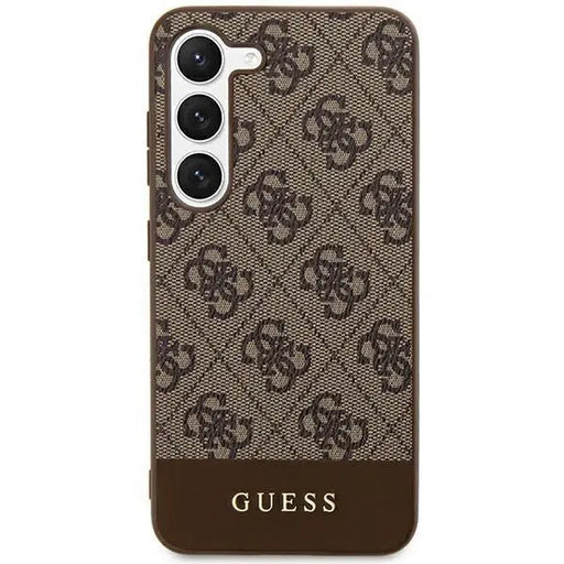 Кейс Guess 4G Stripe Collection за Samsung Galaxy S24 кафяв