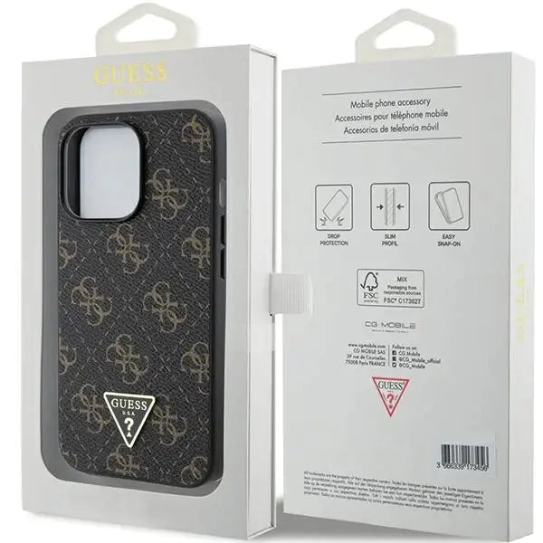 Кейс Guess 4G Triangle Metal Logo за iPhone 13 Pro Max черен