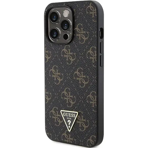Кейс Guess 4G Triangle Metal Logo за iPhone 14 Pro черен