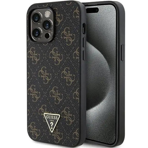 Кейс Guess 4G Triangle Metal Logo за iPhone 14 Pro Max черен