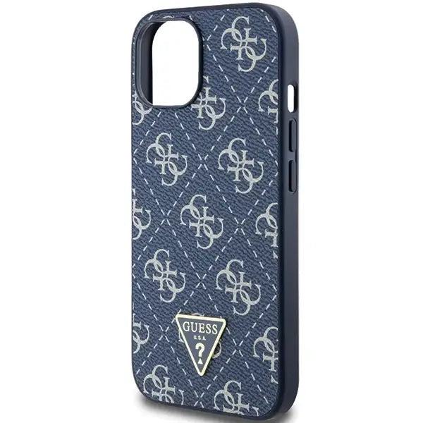 Кейс Guess 4G Triangle Metal Logo за iPhone 15 Plus / 14 син