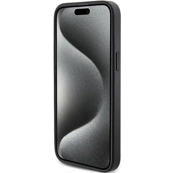 Кейс Guess 4G Triangle Metal Logo за iPhone 15 Pro черен