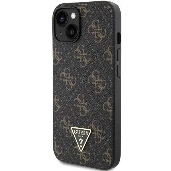 Кейс Guess 4G Triangle Metal Logo за iPhone 15/14/13 черен