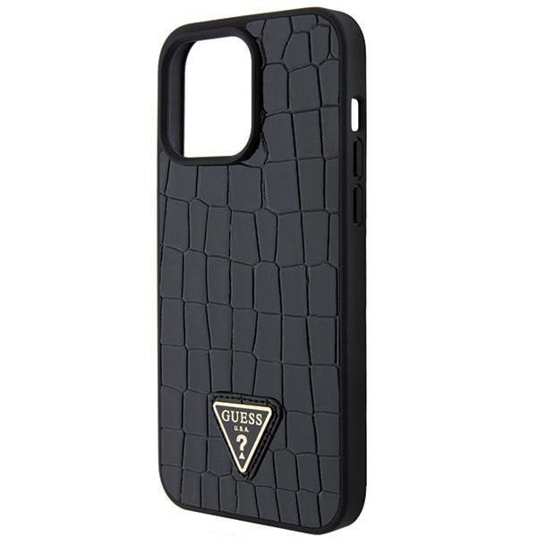 Кейс Guess Croco Triangle Metal Logo за iPhone 15 Pro Max