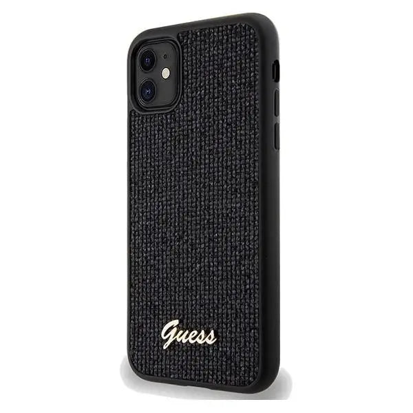 Кейс Guess Disco Metal Script за iPhone 11 / Xr черен