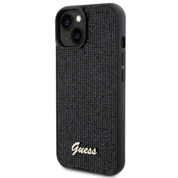 Кейс Guess Disco Metal Script за iPhone 14 / 15 13 черен