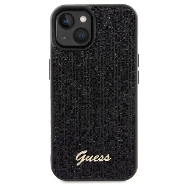 Кейс Guess Disco Metal Script за iPhone 14 / 15 13 черен