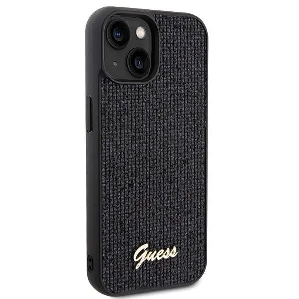 Кейс Guess Disco Metal Script за iPhone 14 / 15 13 черен