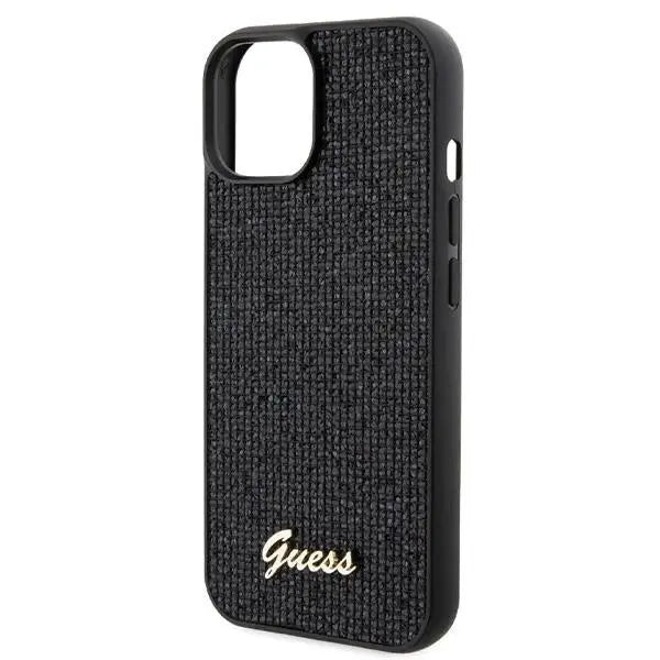 Кейс Guess Disco Metal Script за iPhone 14 / 15 13 черен