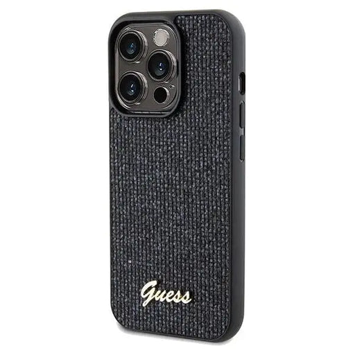 Кейс Guess Disco Metal Script за iPhone 14 Pro Max черен