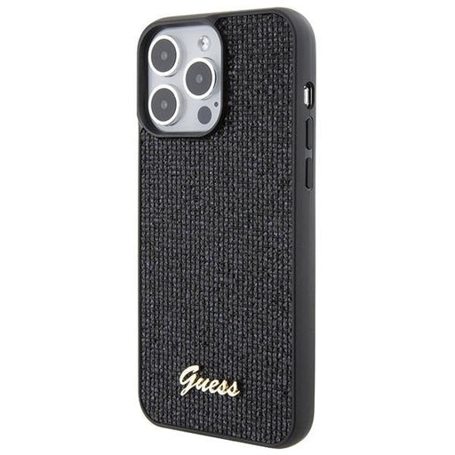 Кейс Guess Disco Metal Script за iPhone 15 Pro Max черен