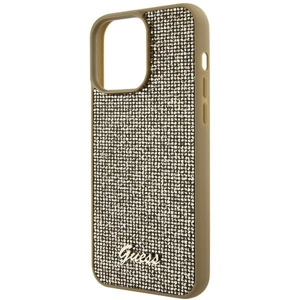 Кейс Guess Disco Metal Script за iPhone 15 Pro Max златист