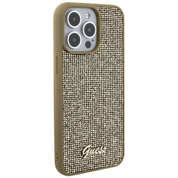 Кейс Guess Disco Metal Script за iPhone 15 Pro Max златист