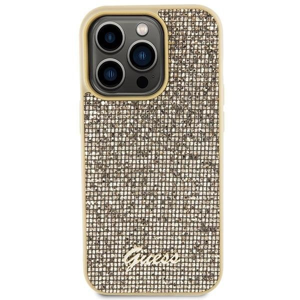 Кейс Guess Disco Metal Script за iPhone 15 Pro златист