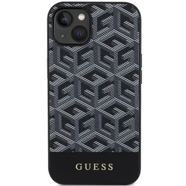 Кейс Guess GCube Stripes MagSafe за iPhone 15 / 14 13 черен