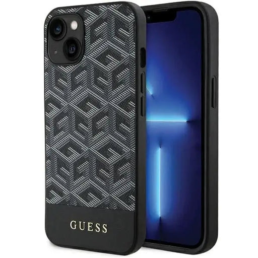 Кейс Guess GCube Stripes MagSafe за iPhone 15 / 14 13 черен