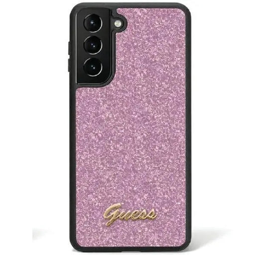 Кейс Guess Glitter Script за Samsung Galaxy S24 Ultra лилав